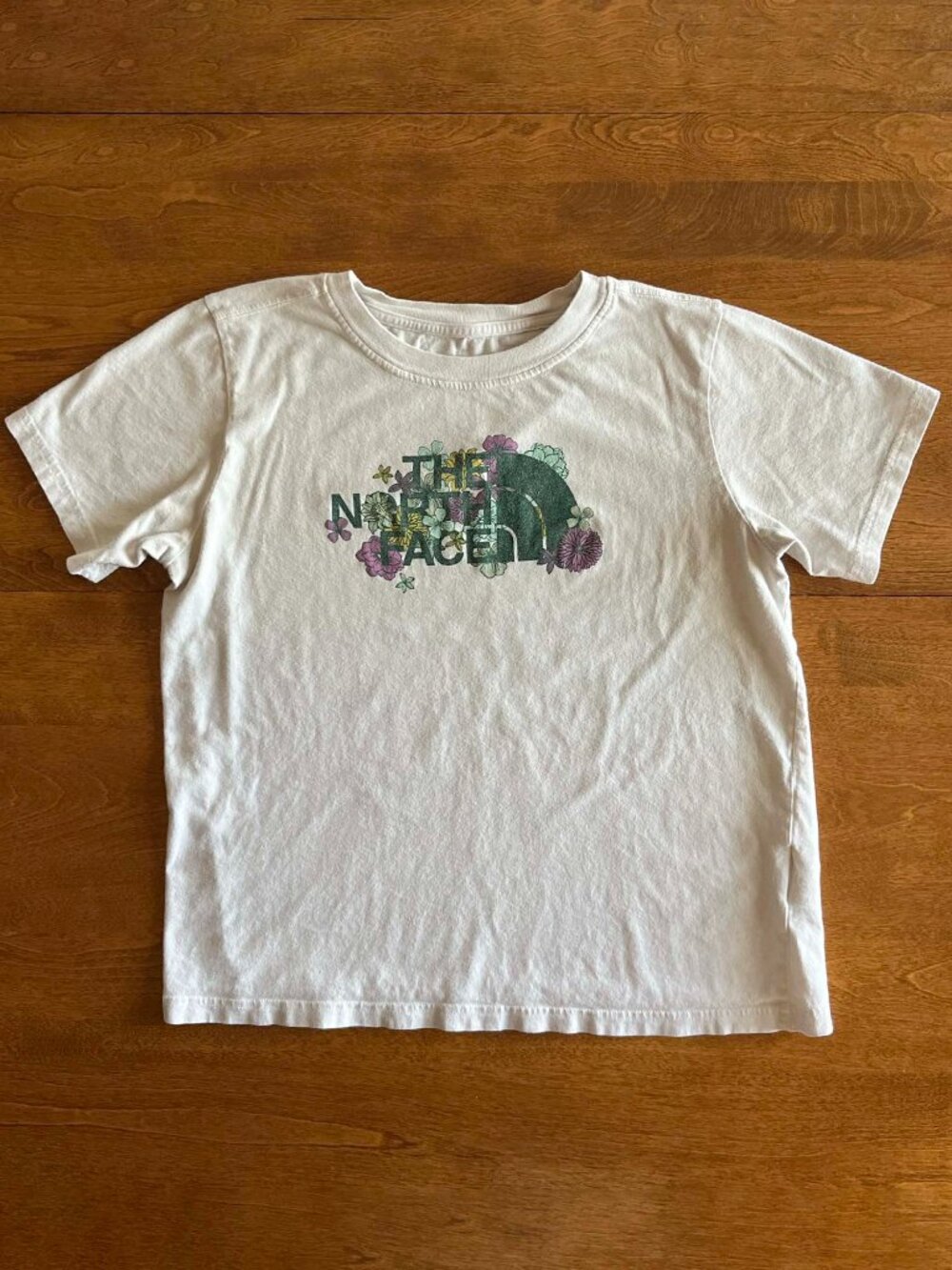 The North Face floral logo tee XL 14/16